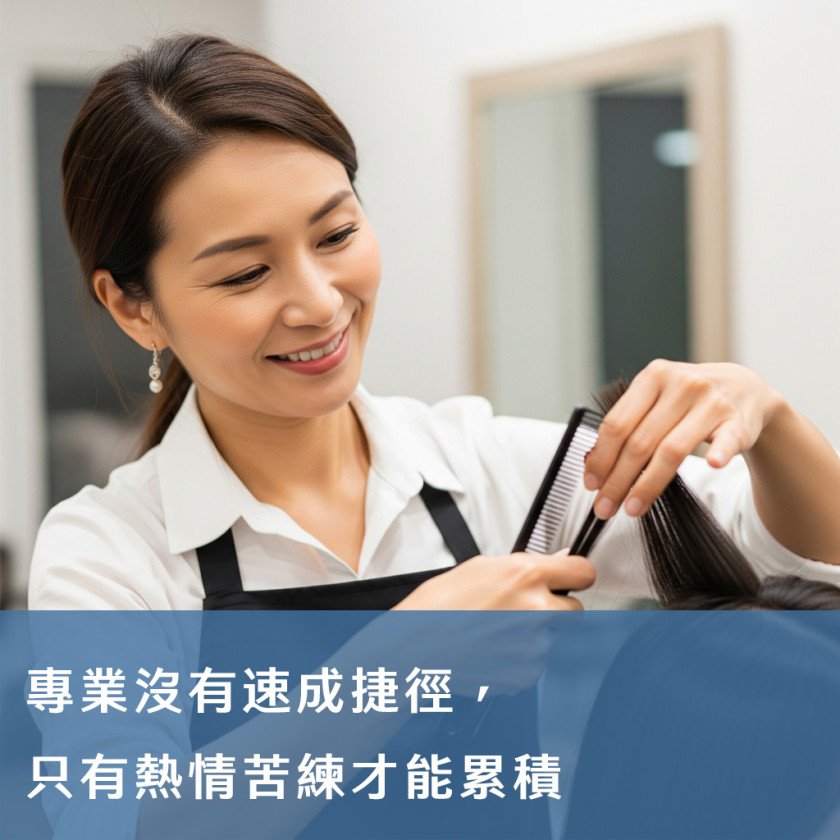 專業沒有速成捷徑，只有熱情苦練才能累積