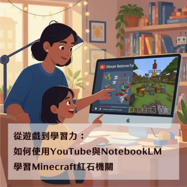 從遊戲到學習力： 如何使用YouTube與NotebookLM學習Minecraft紅石機關
